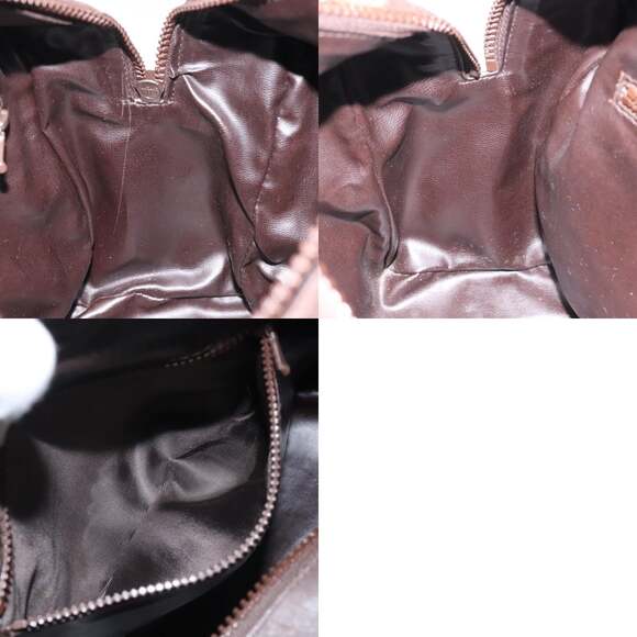 CELINE C Sulky Hand Bag Pvc Dark Brown Gold - Picture 12 of 12